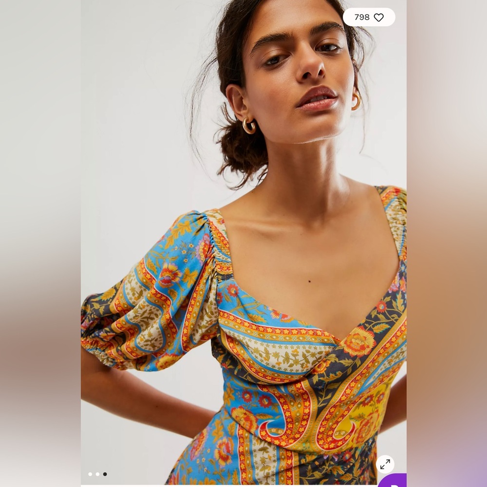 NWT Spell Belladonna Sweetheart Maxi Dress Size Medium Kaleidoscope UFT/S - Picture 8 of 16
